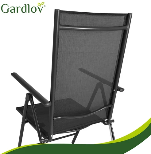 Gardlov juodas folding garden chair, 2 pieces
