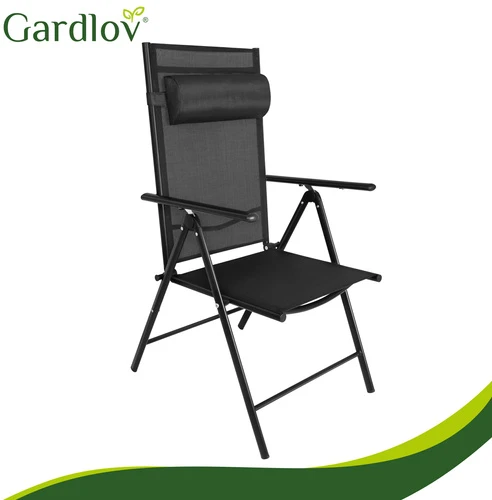 Gardlov juodas folding garden chair, 2 pieces