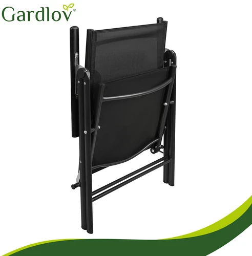 Gardlov juodas folding garden chair, 2 pieces