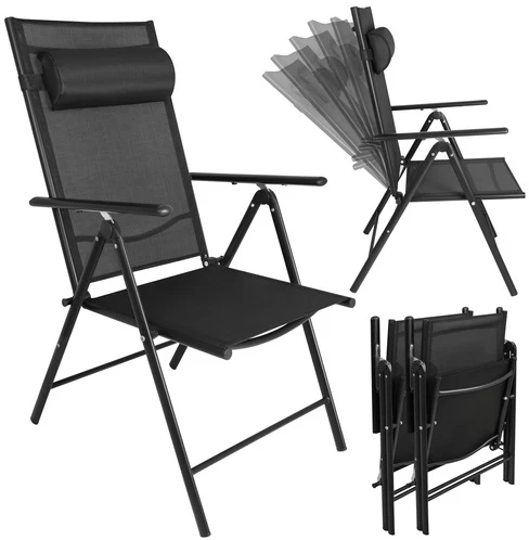 Gardlov juodas folding garden chair, 2 pieces