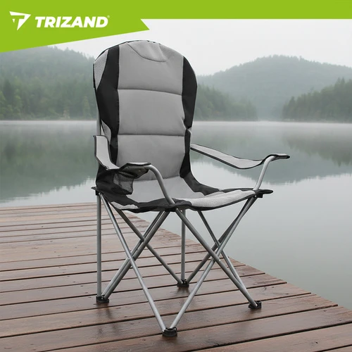 Trizand Juodas ir pilka žvejybos kėdė