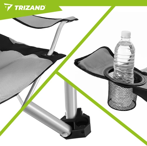 Trizand Juodas ir pilka žvejybos kėdė