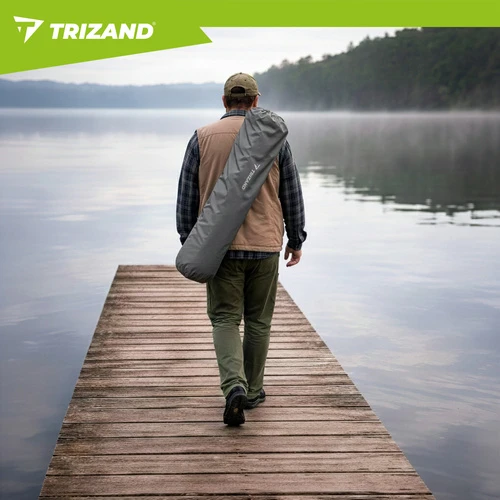 Trizand Juodas ir pilka žvejybos kėdė