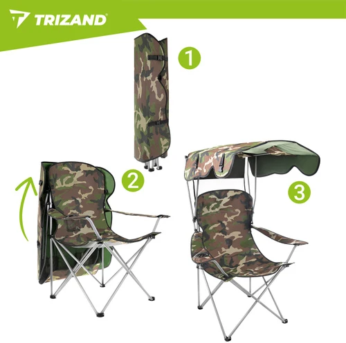 Trizand „Panama“ maskuojamojo rašto žvejybos kėdė