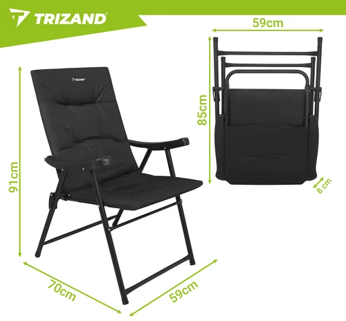 Trizand turistinė kėdė 59x70x91cm