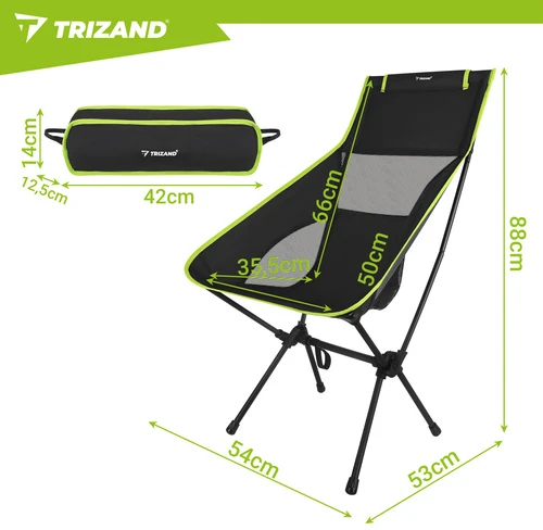 Fishing chair 41x52x86cm juodas Trizand