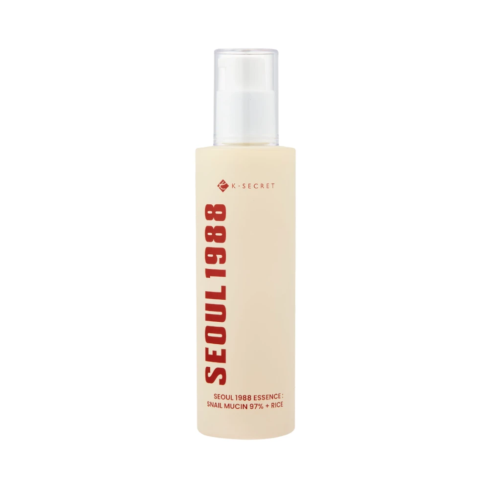 K-Secret Seoul 1988 Essence Snail Mucin 97% + Rice veido esencija, 100 ml