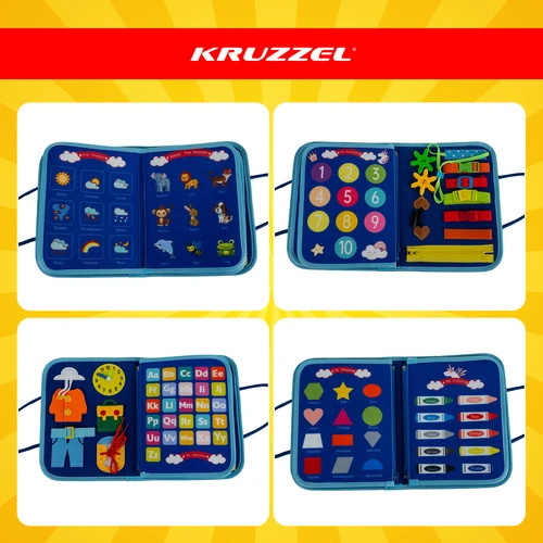 Edukacinė sensorinė knyga Kruzzel Montessori