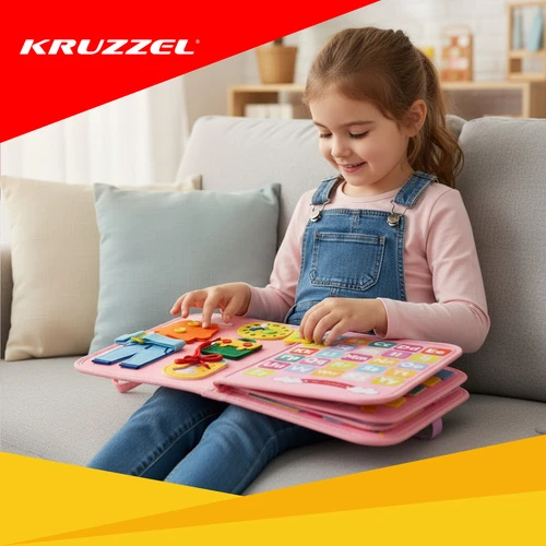 Edukacinė sensorinė knyga vaikams Kruzzel 26880, 22,5x28 cm
