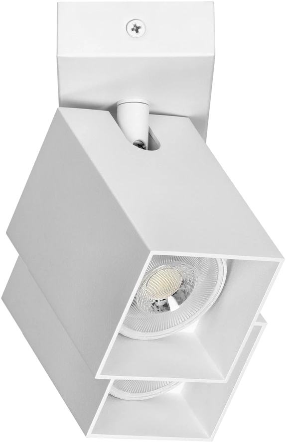 Orno KUBAR SP 2, sieninis-lubinis šviestuvas, 2xGU10, IP20, baltas