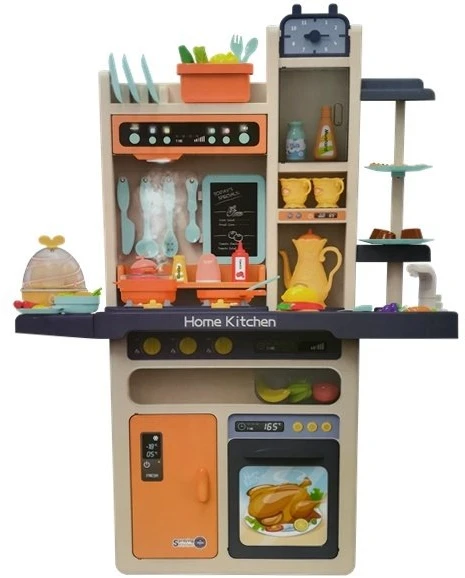 Lean Toys Vaikiška virtuvėlė su šviesos efektais ir priedais