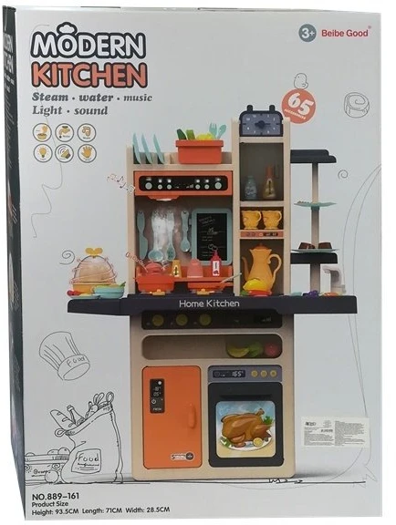 Lean Toys Vaikiška virtuvėlė su šviesos ir garso efektais, rožinė