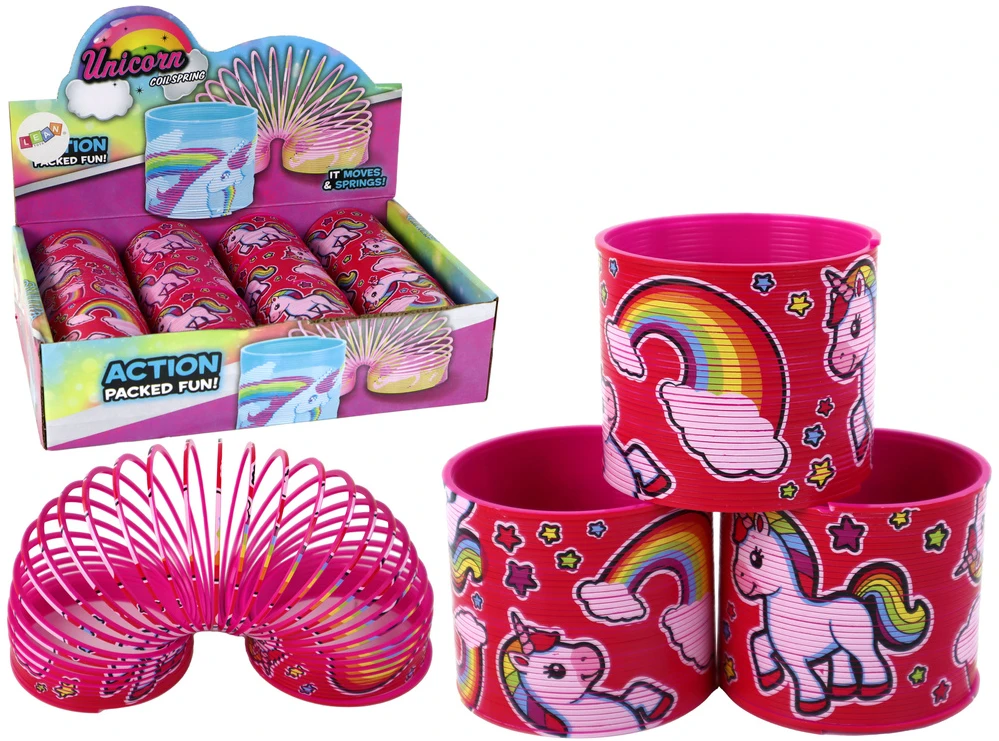 Žaislas spiralė Lean Toys Vienaragis, 6 cm