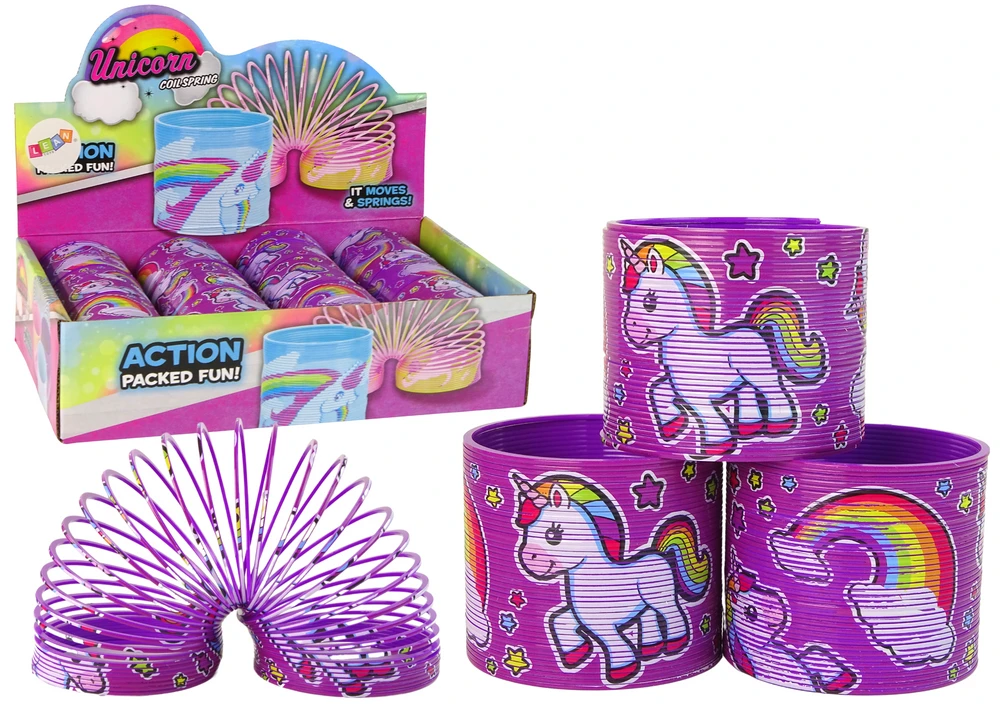 Žaislas spiralė Lean Toys Vienaragis, 6 cm