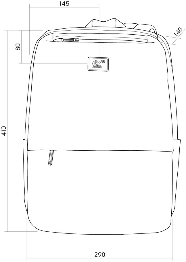 Kuprinė na laptopa NanoRS, 15,6", juoda, 41*29*4, neperšlampamas RS202 B