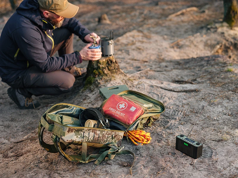 Kuprinė 16 colių „Tracer Evo Camo 25L“ ekspedicinė kuprinė