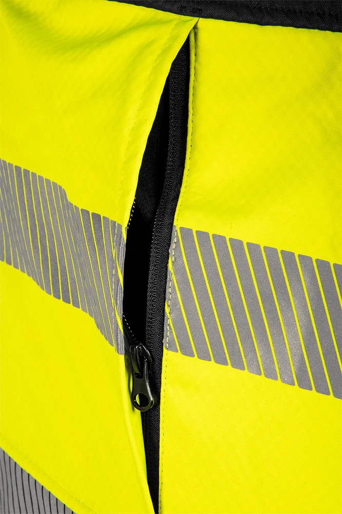 Neo Tools Geltona darbinė softshell striukė su atšvaitais, dydis XXL