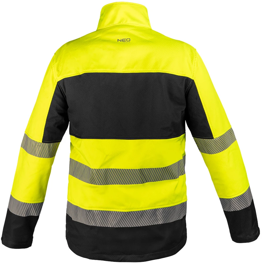 Neo Tools Darbinė įspėjamoji softshell striukė, geltona, dydis L