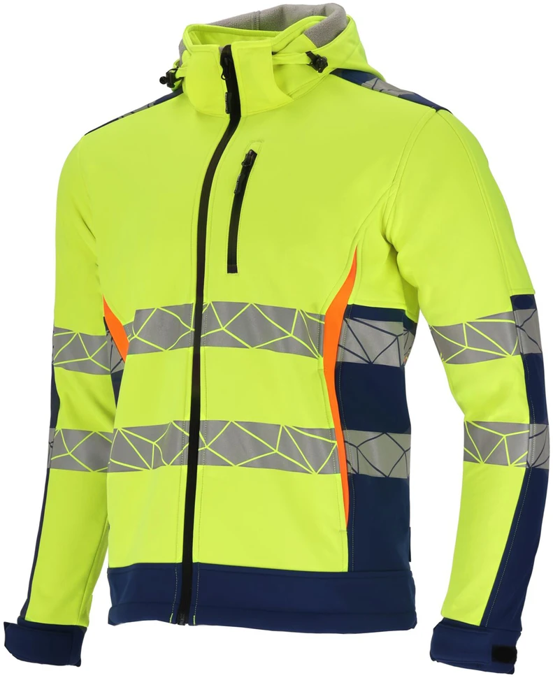 Lahti Pro Striukė Didelio matomumo softshell striukė, geltona ir mėlyna, "s", Ce, Lahti