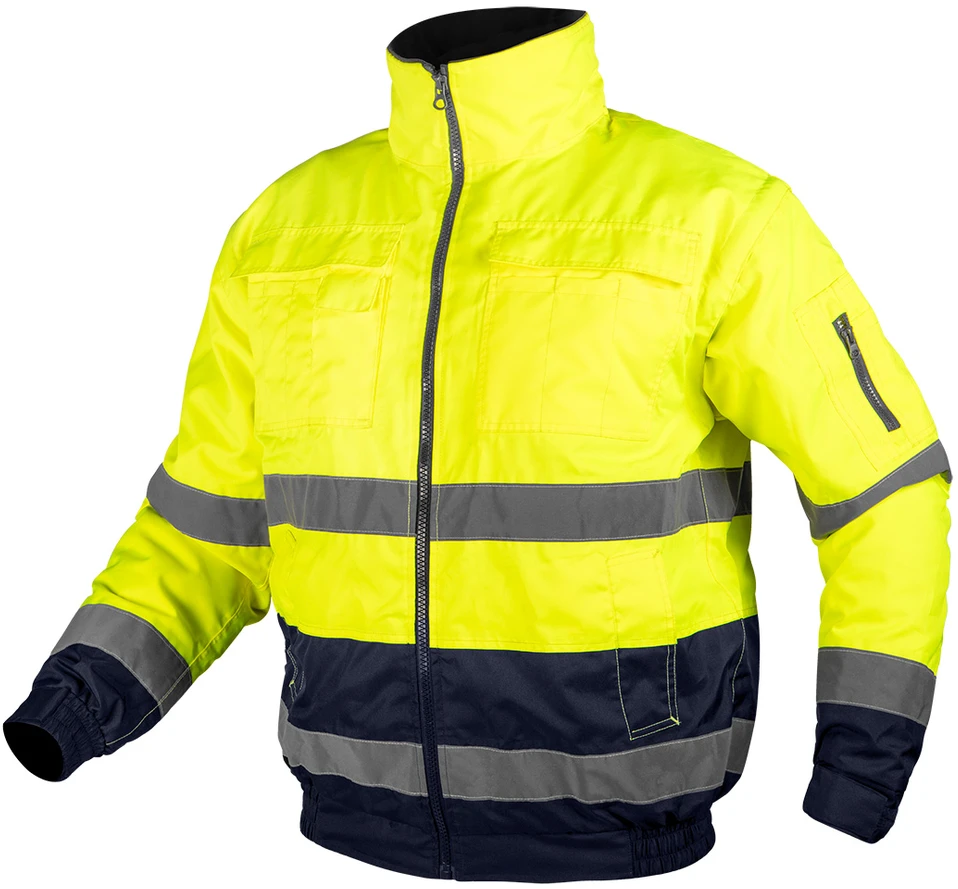 Neo Tools Striukė Gerai matoma 3 viename darbo striukė, izoliuota, geltona ir tamsiai mėlyna, XL dydis