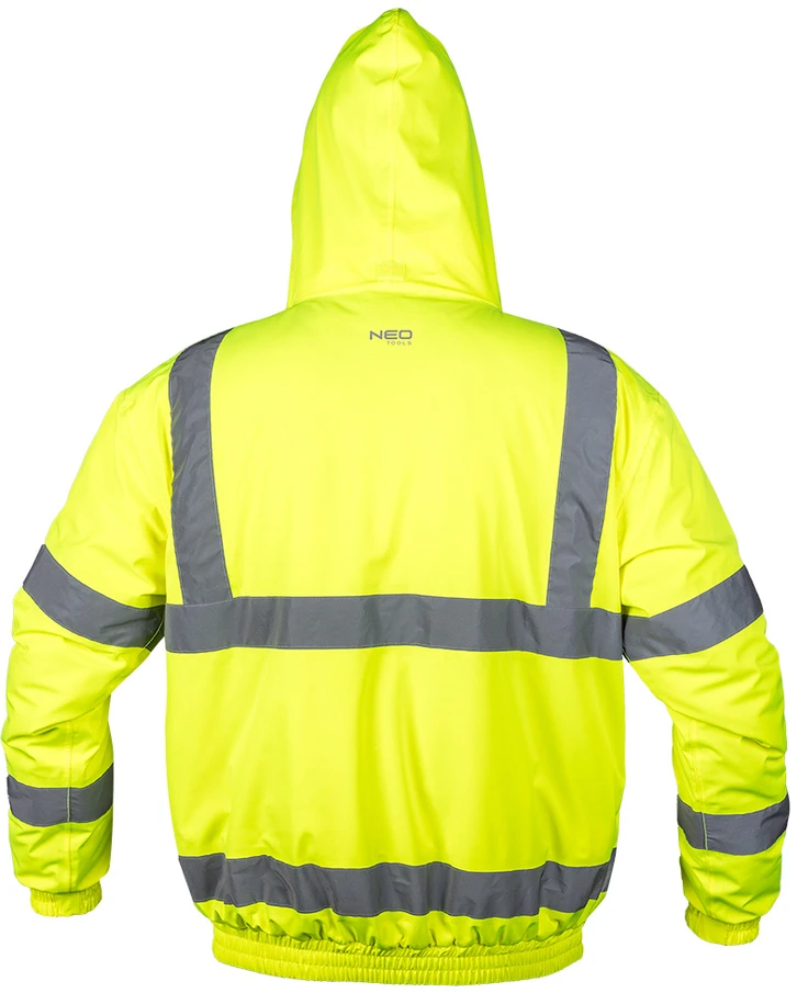 Neo Tools Striukė Gerai matoma darbo striukė, lengvai paminkštinta, bomberinė striukė, geltona, XL dydis