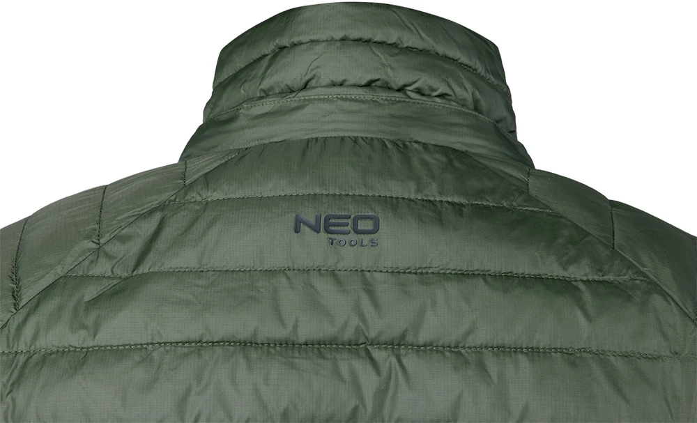 Neo Tools Olivinė-juoda pūkinė darbinė striukė su gobtuvu, XXXL