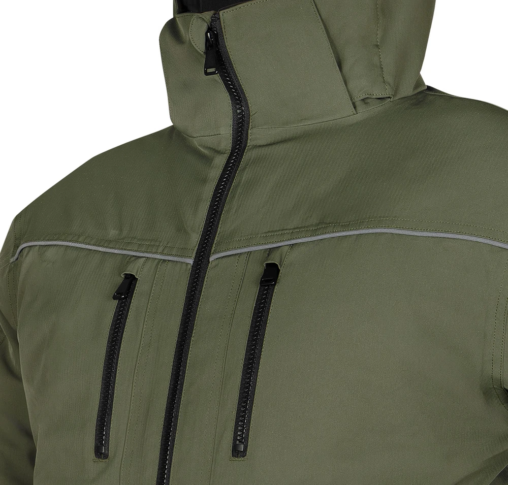 Neo Tools Striukė OUTDOOR pašiltinta striukė su gobtuvu, žalia, XXXL dydis
