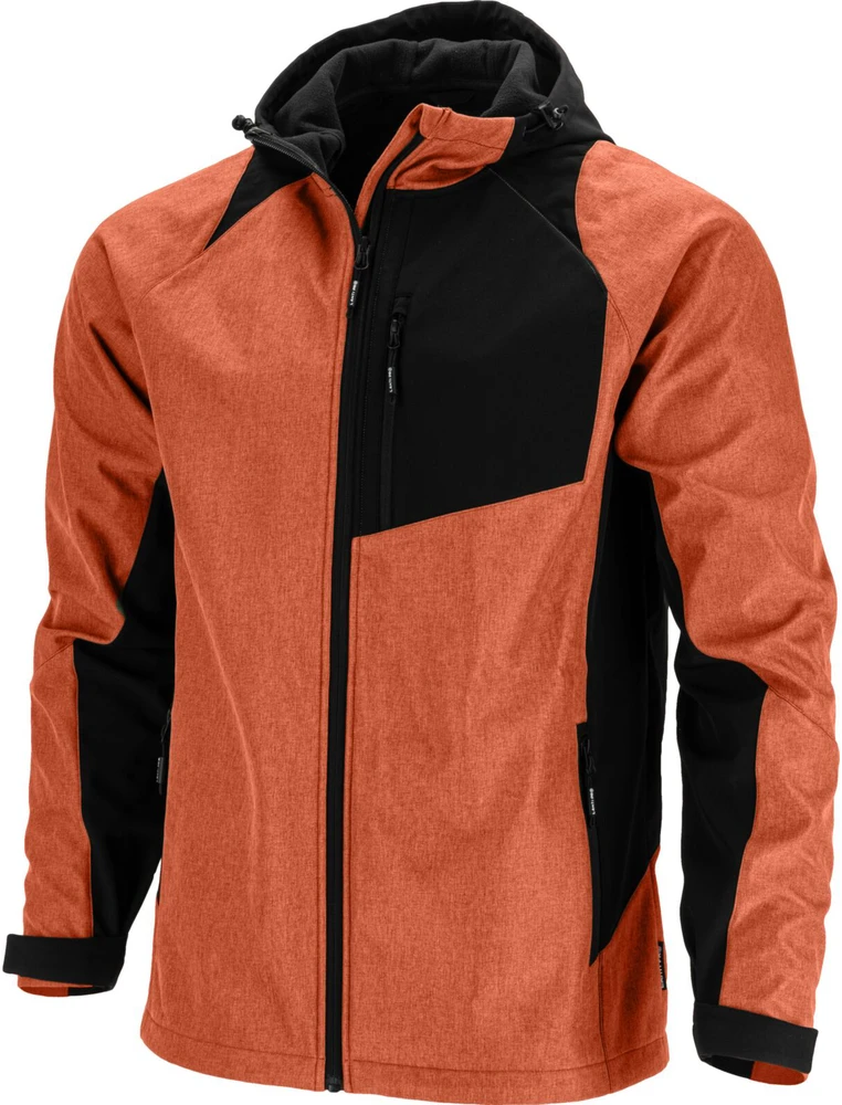 Kurtka Striukė Softshell striukė su gobtuvu, plytų raudonumo ir juodos spalvos, „L“, ce, Lahti