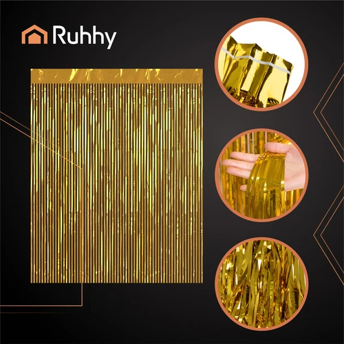 Decorative curtain 2x1m auksinis Ruhhy 26173