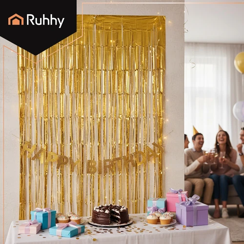 Decorative curtain 2x1m auksinis Ruhhy 26173