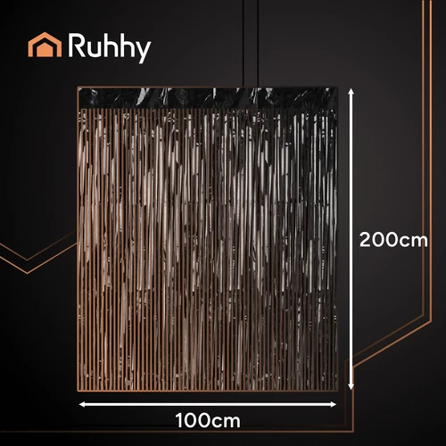 Decorative curtain 2x1m juodas Ruhhy 26172