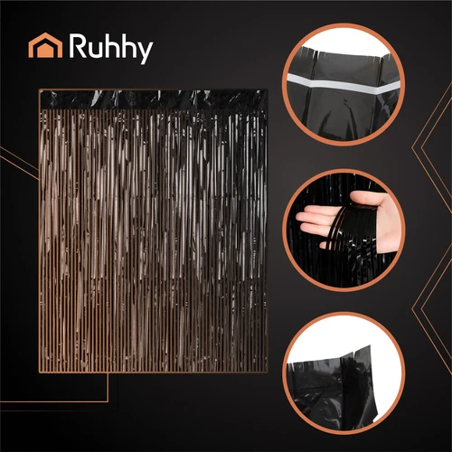 Decorative curtain 2x1m juodas Ruhhy 26172