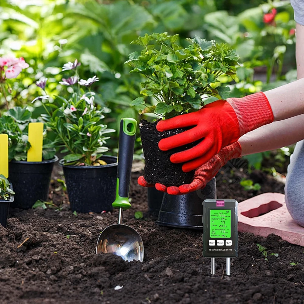 Kwasomierz Acidometras Dirvožemio testeris Sodo dirvožemio pH Dirvožemio substrato matuoklis 6 viename