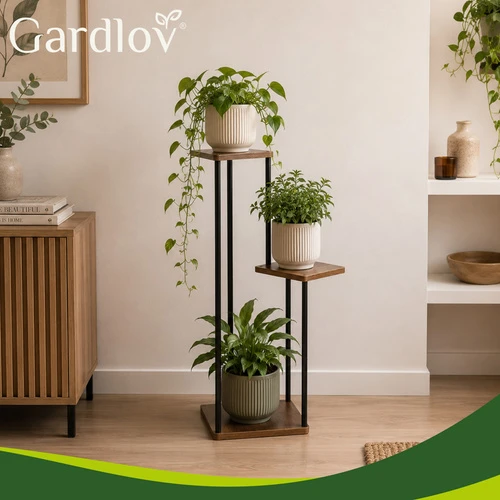 Gardlov stovintis gėlių stovas 78 cm - 3 lentynos