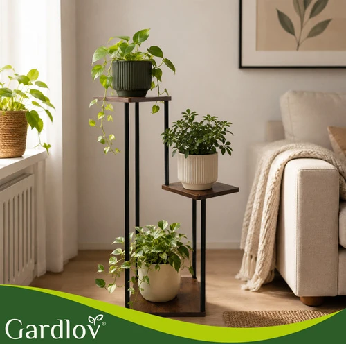 Gardlov stovintis gėlių stovas 78 cm - 3 lentynos