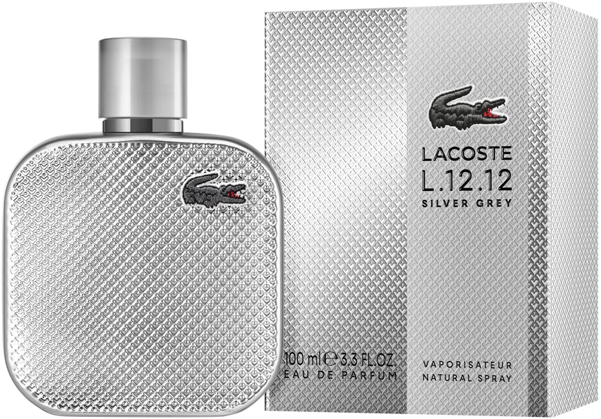 Lacoste L.12.12 Sidabrinis Pilkas EDP parfumuotas vanduo vyrams, 100 ml