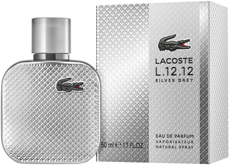 Lacoste L.12.12 Sidabrinis Pilkas EDP parfumuotas vanduo vyrams, 50 ml