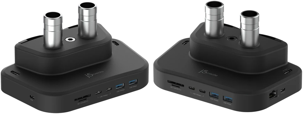 J5create – ergonomiškas dviejų monitorių laikiklis su prijungimo stotele