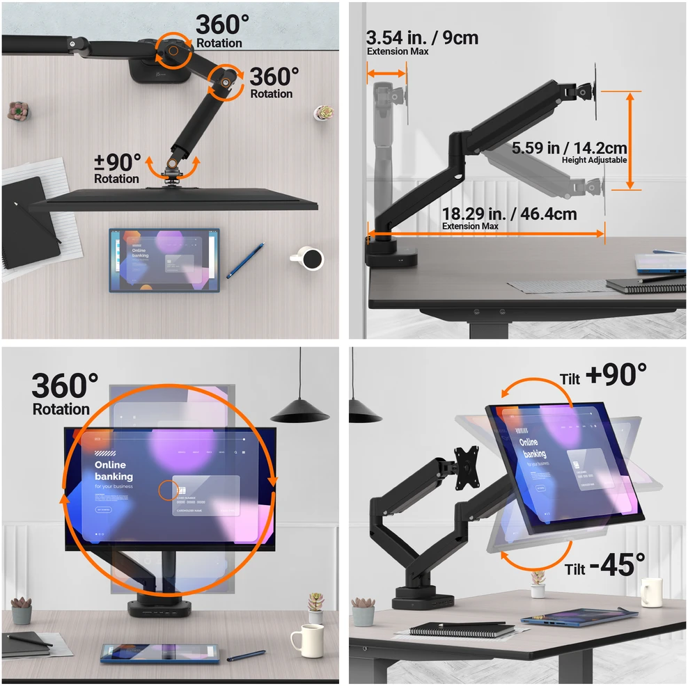 J5create – ergonomiškas dviejų monitorių laikiklis su prijungimo stotele