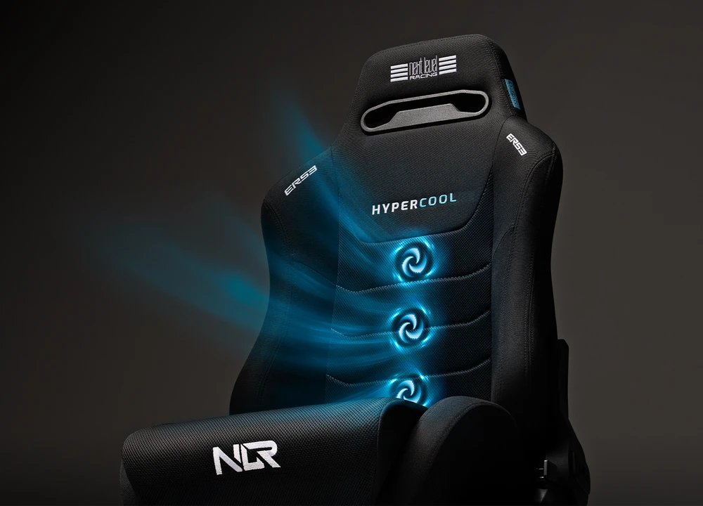 „Next Level Racing ERS3 HYPERCOOL“ simuliatorinė lenktynių sėdynė, ventiliuojama – juoda