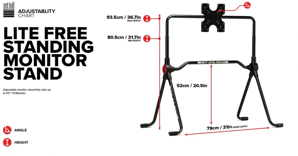 Laikiklis Next Level Racing - Lite Free Standing Monitorius Stand
