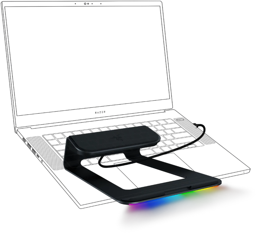 Razer | 17 " | Nešiojamas kompiuteris Stand Chroma V2 | Juodas