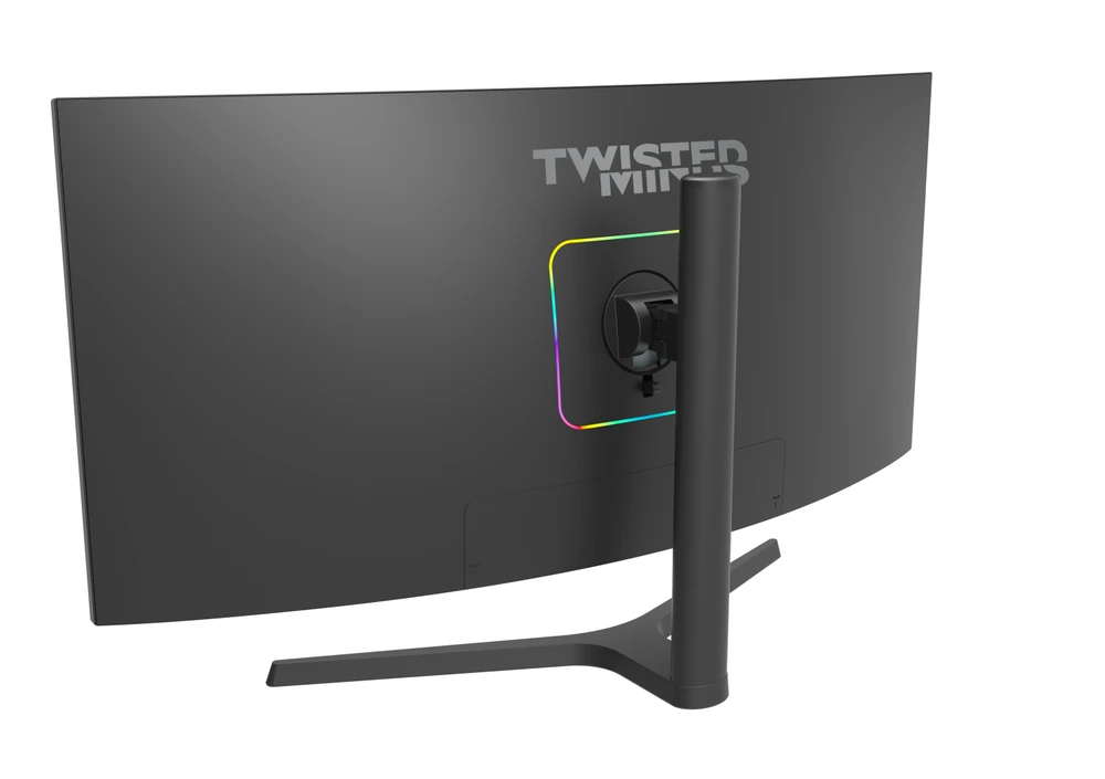 „Twisted Minds“ – „Eclipse Pro“ serijos lenktas 34 colių WQHD žaidimų monitorius su 165 Hz, 0,5 ms VA ir 4K skiriamąja geba.