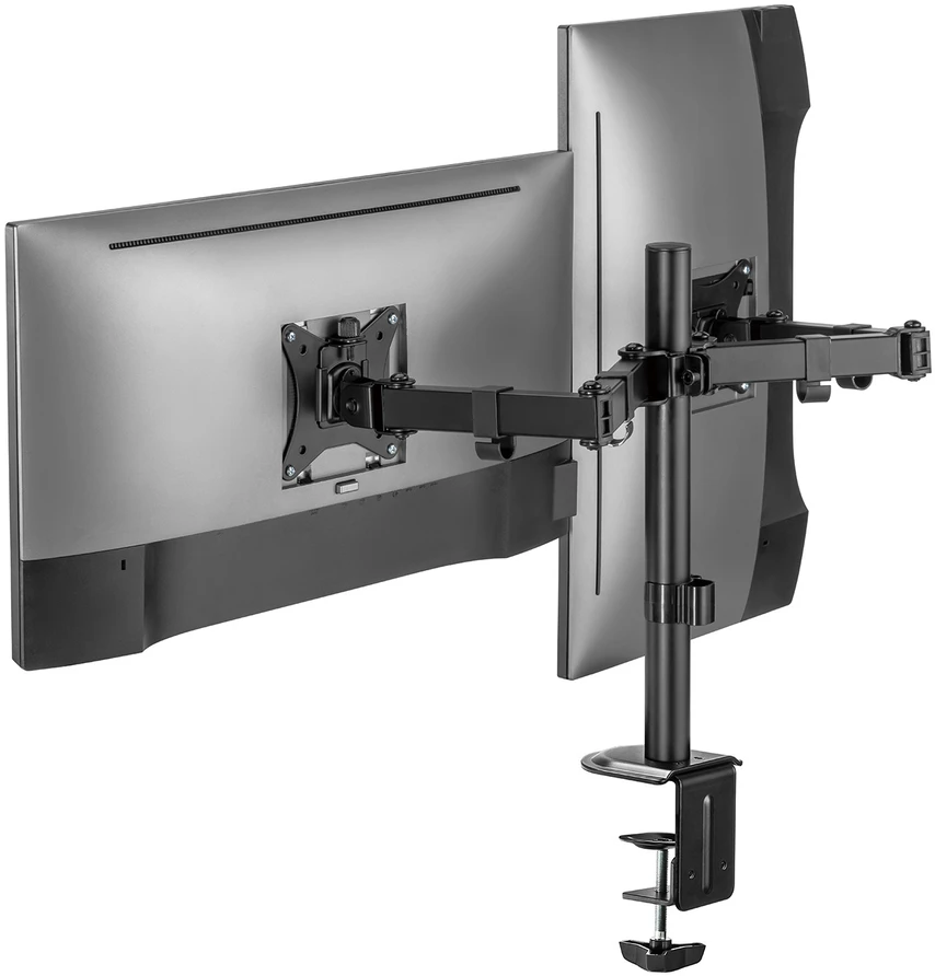 Monitoriaus Laikiklis - Maclean 2 Monitoriams, VESA 75x75 Ir 100x100, 17-32"