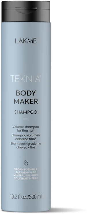 Apimties plaukams suteikiantis šampūnas Lakme Teknia Body Maker Šampūnas, ploniems ir silpniems plaukams, 300 ml
