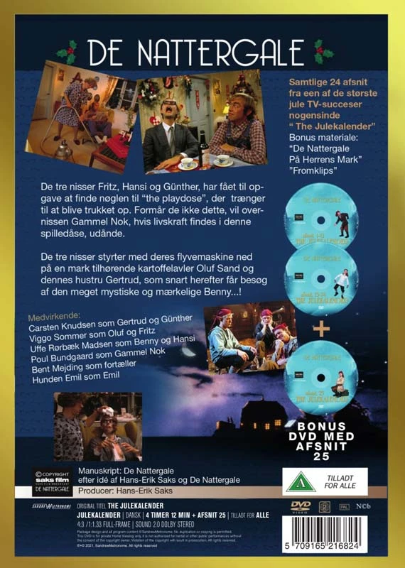 Lakštingalos: Advento kalendorius (2 DVD + 25 serija) 30-ojo jubiliejaus leidimas