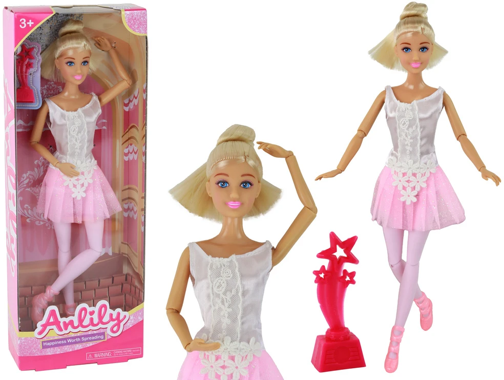 Lean Toys Lėlė Anlily balerina, 30x7x5 cm, 2 d.