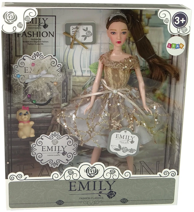 Lean Toys Lėlė Emily Leantoys, su šunimi