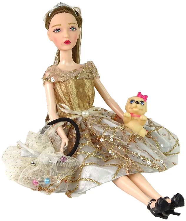Lean Toys Lėlė Emily Leantoys, su šunimi