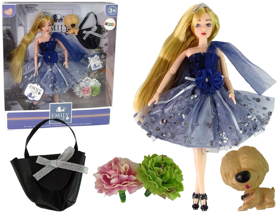 Lean Toys Lėlė su šuniuku LeanToys, 30 cm